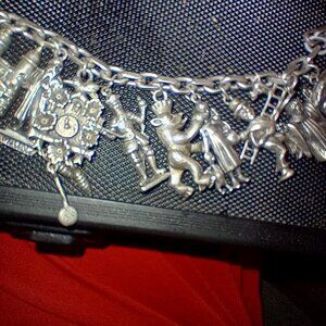 Fine silver charm bracelet